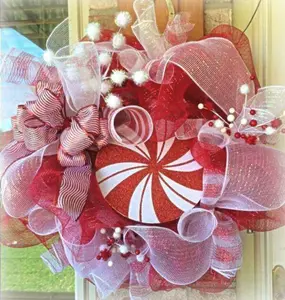 Peppermint Christmas Wreath