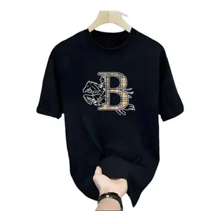 2026 New Summer Warhorse Printing T-shirt: High-End Fashion Loose Casual Round Neck Tops for Men and Women, Youthful Couple Style Daily Wear
