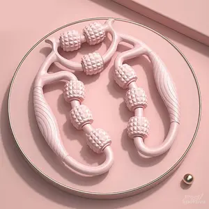 Nine-wheel Circular Leg Clamp for Thigh Muscle Relaxation and Leg Stretching Perfect Yoga Roller for Ladies Exercise Accessories