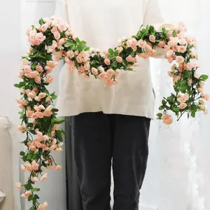 Artificial Flower Vine, 1 Count Faux Flower Vine, Fake Flower Vine, Decorative Flowers for Home Party Wedding, Home Decoration, Home Decor Supplies, Artificial Plants