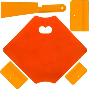 Filler Mixing Board with 4, 5, & 6 Inch Plastic  Filler Spreader Tools for Automotive  Fillers, Putties, Glazes, Epoxy  - Plastic Spreader Tool Variety Pack
