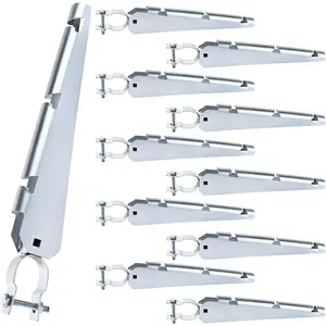 Barbed Wire Arm Extend Arm Barbed Wire for /8inch Hot-Dip Galvanized Steel Cornered Barbwire Arm Barbwire Arm Extensions for Chain Link Fence   Included Top Rail (7 pcs)