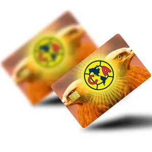 CLUB AMERICA, 2PC Credit Card Skin & Debit Card, Trolley & Gym Stickers for Small Chip