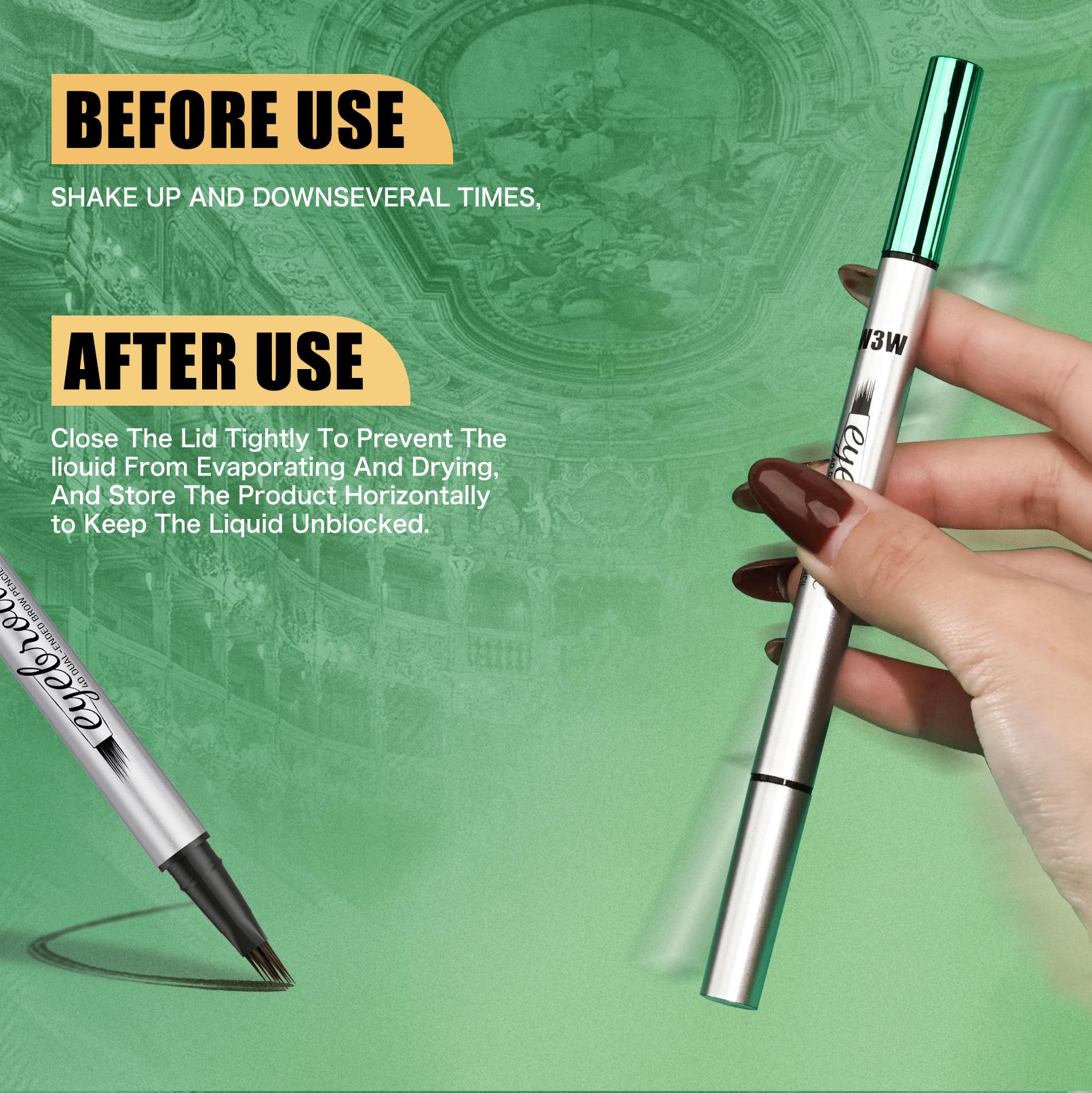 2-in-1 Dual Head 4D Eyebrow Pen with Micro Fork Tip & Fine Brush Tip, Waterproof Long Wear Brow Pencil for Hair Like Natural Strokes, Easy Brow Filling, Shaping & Blending for Beginners Soft Glam Look. 2-in-1 Dual Head 4D Eyebrow Pen with Micro Fork Tip & Fine Brush Tip, Waterproof Long Wear Brow Pencil for Hair Like Natural Strokes, Easy Brow Filling, Shaping & Blending for Beginners Soft Glam Look.