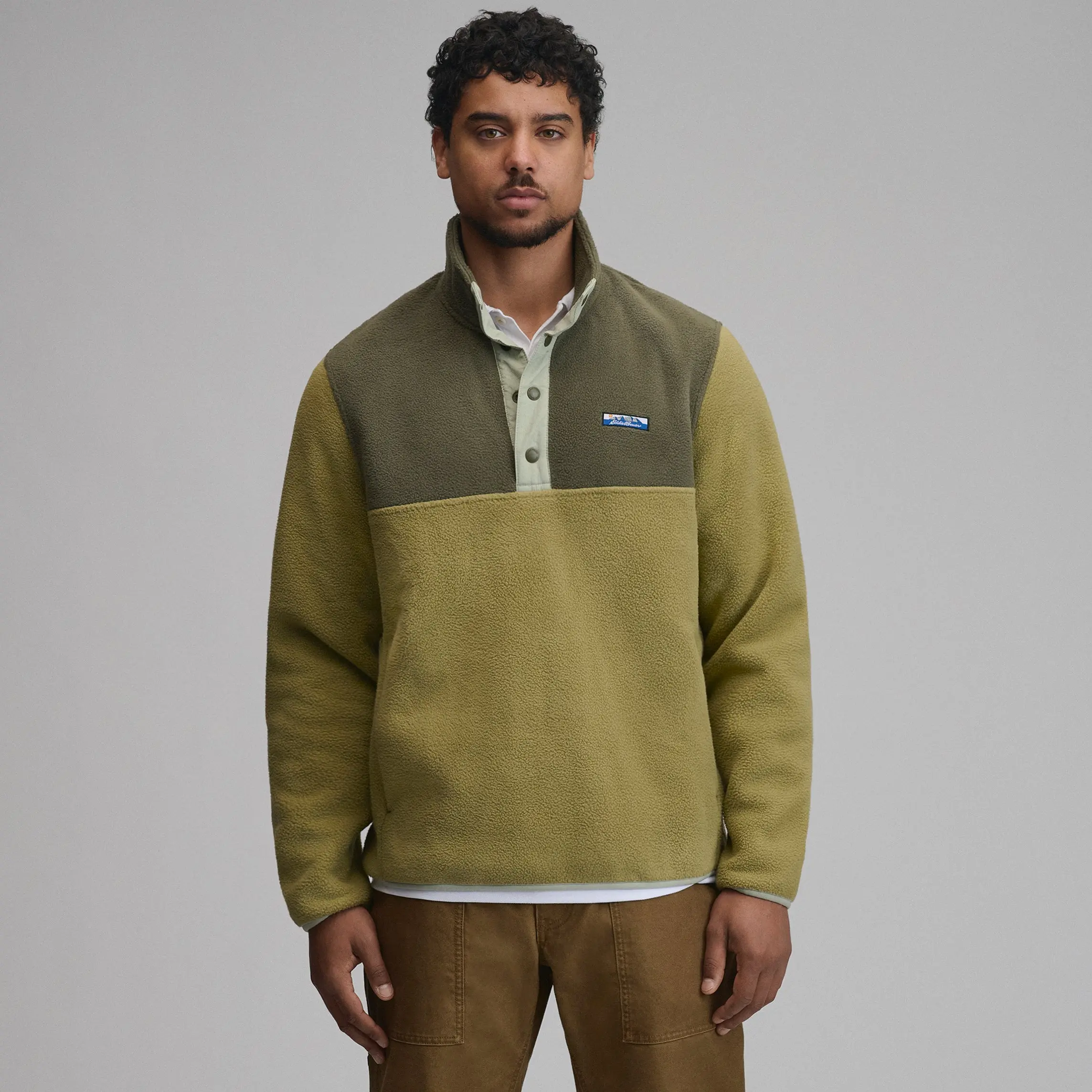 Men's Authentic Outdoor Fleece Snap-Mock Pullover