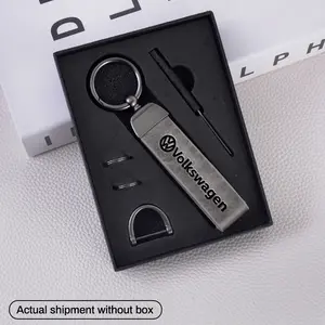 Car Logo Key Accessories, Men's Suede Keychain & Keyring, Compatible with Vw Gti Polo Golf Passat Tiguan Arteon Touareg Taigo Caddy Gtd, Car Key Accessory