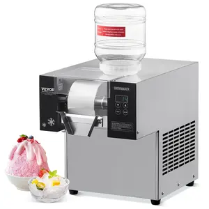 VEVOR Commercial Snowflake Ice Machine, 176.4LBS/24H Snowflake Ice Maker, Stainless Steel Ice Shaver Machine, Electric Snow Cone Maker, Air Cooling System for Rapid Heat Dissipation, for Bakery, Cafe