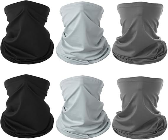 Adults' Unisex 6-Piece Summer Bandana Mask - Windproof Face Mask, Breathable Neck Gaiter, Dustproof UV Protection Cover for Cycling, Running Adults' Unisex 6-Piece Summer Bandana Mask - Windproof Face Mask, Breathable Neck Gaiter, Dustproof UV Protection Cover for Cycling, Running