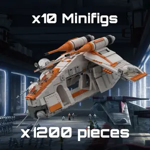 212th Clone Republic Gunship 1200pcs Building Kit Compatible