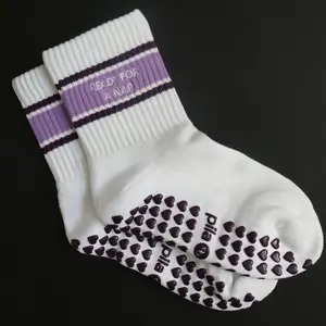 Ready for a Nap Grip Socks Lightweight Breathable Embroidered Ribbed