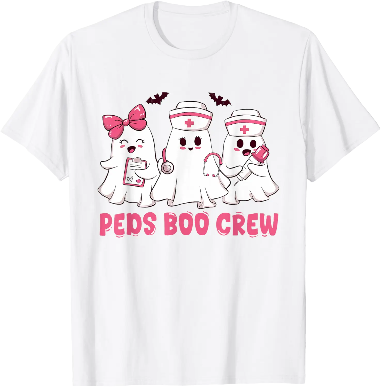 Pediatric Nurse shirt Halloween Peds Boo Crew Halloween T-Shirt - Tristinle Shop UI4B0DGDJC83H