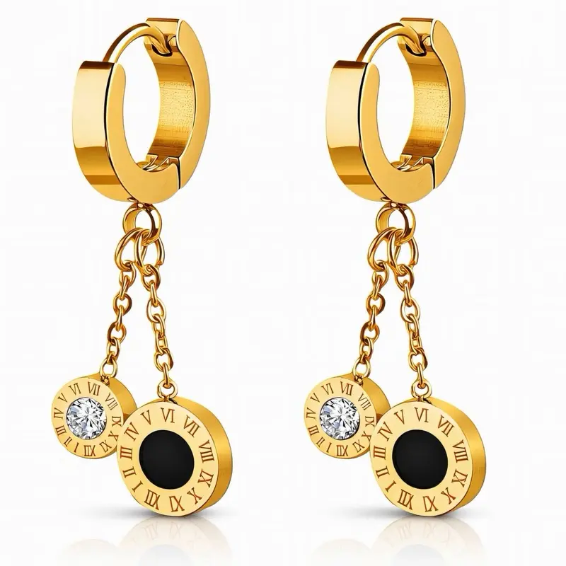 Gold earrings