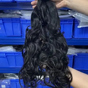 RAW Cambodian Natural Wave Bulk Human Hair For Braiding - High Quality boho braids Bulk ; Loose ; Wave Human Hair for Braiding