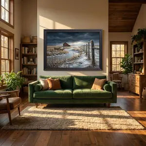 Nature Poster Vintage Wall Art Farmhouse Wall Decor Moody Fine Art Painting Wildlife Birds Canvas Print Black Framed for Living Room, Bedroom, Office