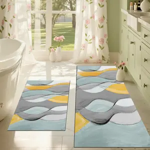 Small rugs, mats for shower rooms, bathrooms, entryways, homes, hotels; water-absorbent, anti-slip, stylish, easy to clean, washable.