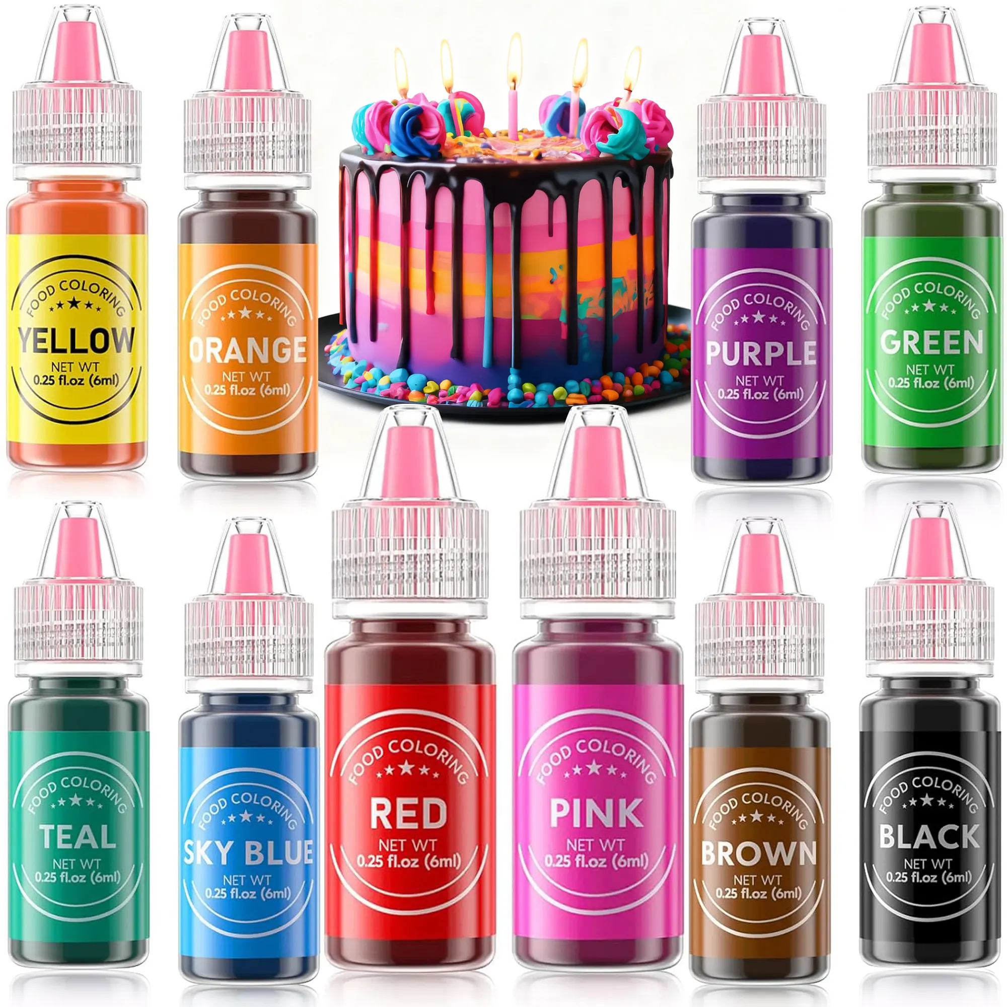 Liquid Food Coloring 100.25 Fl oz Set Food Grade Baking Supplies for  Mother's day&Cake CookiestreatsCream Macaron Bake Icing Fondant Easter  Egg Halloween Christmas Dessert DIY - TikTok Shop