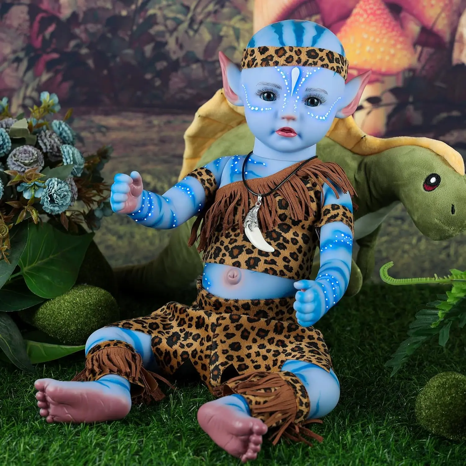 BABESIDE 20-Inch Lifelike Soft Doll - Glow-in-the-Dark Afanda Realistic Newborn Sleeping Baby Girl, Full Vinyl Body, Toy Accessories Gift Set for Kids Age 3+, Lifelike Soft Dolls, Realistic Soft Dolls