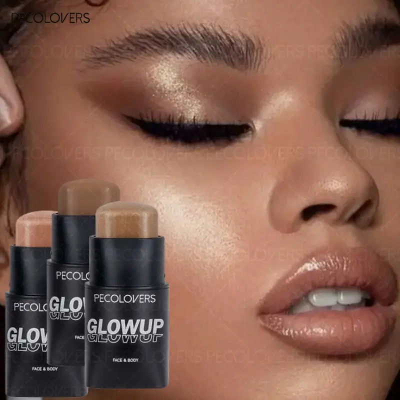 3PCS Cream Contour Sticks,Shades with Highlighter & Bronzer & Blush, Non-greasy and Water-resistant Face Contouring Pen