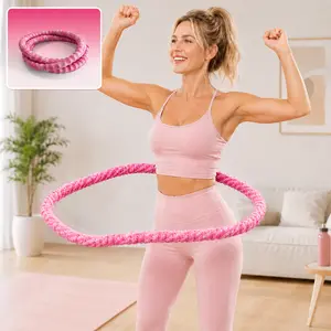 Rollable Foldable Fitness Hula Hoop for Adults, Flexible Portable Indoor Workout Equipment with Easy Storage Design