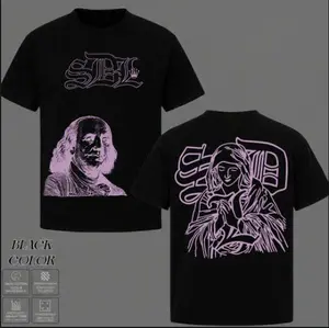 Men's Pink Sdl Virgin Mary-Inspired Youth Tee and Adult Tee 2-Sided, Sdl Clothing, Fashion Cotton, Full Colors, Full Sizes, For Men