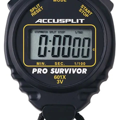 ACCUSPLIT Pro Survivor A601X Digital Stopwatch, Rugged Polycarbonate Timer for Coaches, Water Resistant with Split Time, Alarm & 1.5 Year Battery Life, Date, Anti-Drop, Event Timing, Digital Timer, Electronic Timer, Digital Timer Display, Multifunctional,