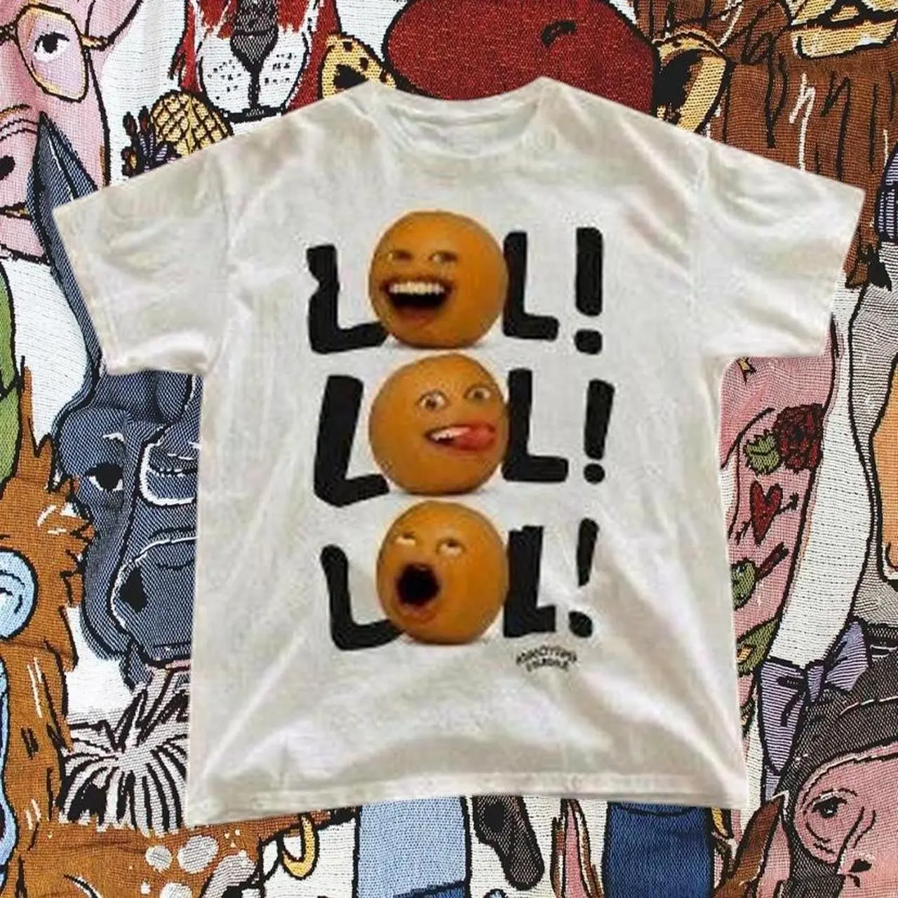 Annoying Orange LOL Funny Graphic T-shirt And Baby Tee | Cute Cartoon Fruit Shirt, Retro Y2K Internet Meme Aesthetic Tee, Humorous Comedy Top, Trendy Kawaii Streetwear Apparel, Birthday Gift For Friend