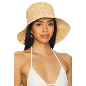 Hat Attack Betty Crochet Bucket Hat in Natural