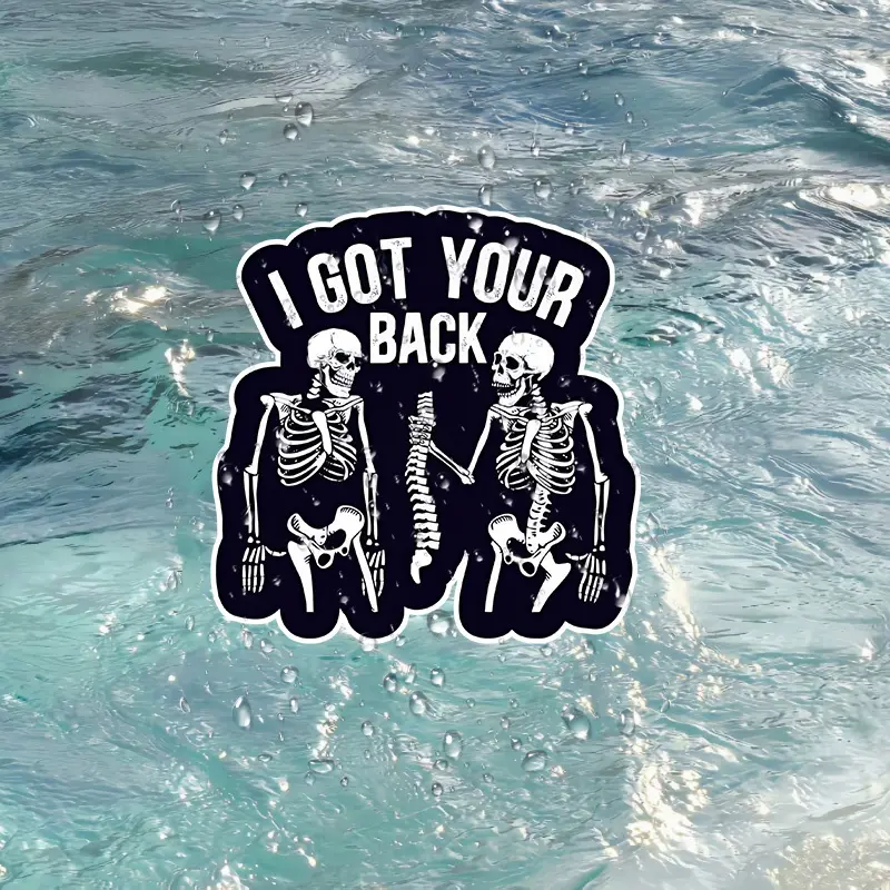 Fun Skeleton Vinyl Stickers - Waterproof, Matte Surface, Perfect for Notebook, Tablets, Cars, Phones, Humorous Design, Durable Adhesive, Car Stickers, Car Decals