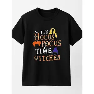 Hocus Pocus 'Time Witches' Raglan Tee - USA Made 100% Cotton Shirt! Limited Edition Sanderson Sisters Design Hocus Pocus Fans, 90s Nostalgia Lovers, Halloween Enthusiasts  Movie Quote Collectors