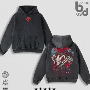 Bleeding Mask Ichigo's Wrath - Bleach Hoodie Wash – Oversize Unisex Cotton, Double Printed Cool Style, Classic Graphic Tee, Streetwear, Menswear, Gift For Anime Fan K1X U3C