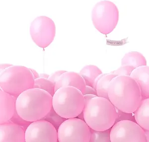 PartyWoo Pearl Pink Balloons 100pcs 5 Inch Light Pastel Baby Pale Pink Latex Balloons for Girl Baby Shower Gender Reveal Bachelorette Wedding Princess Birthday Butterfly Party Decorations Pink-Z29