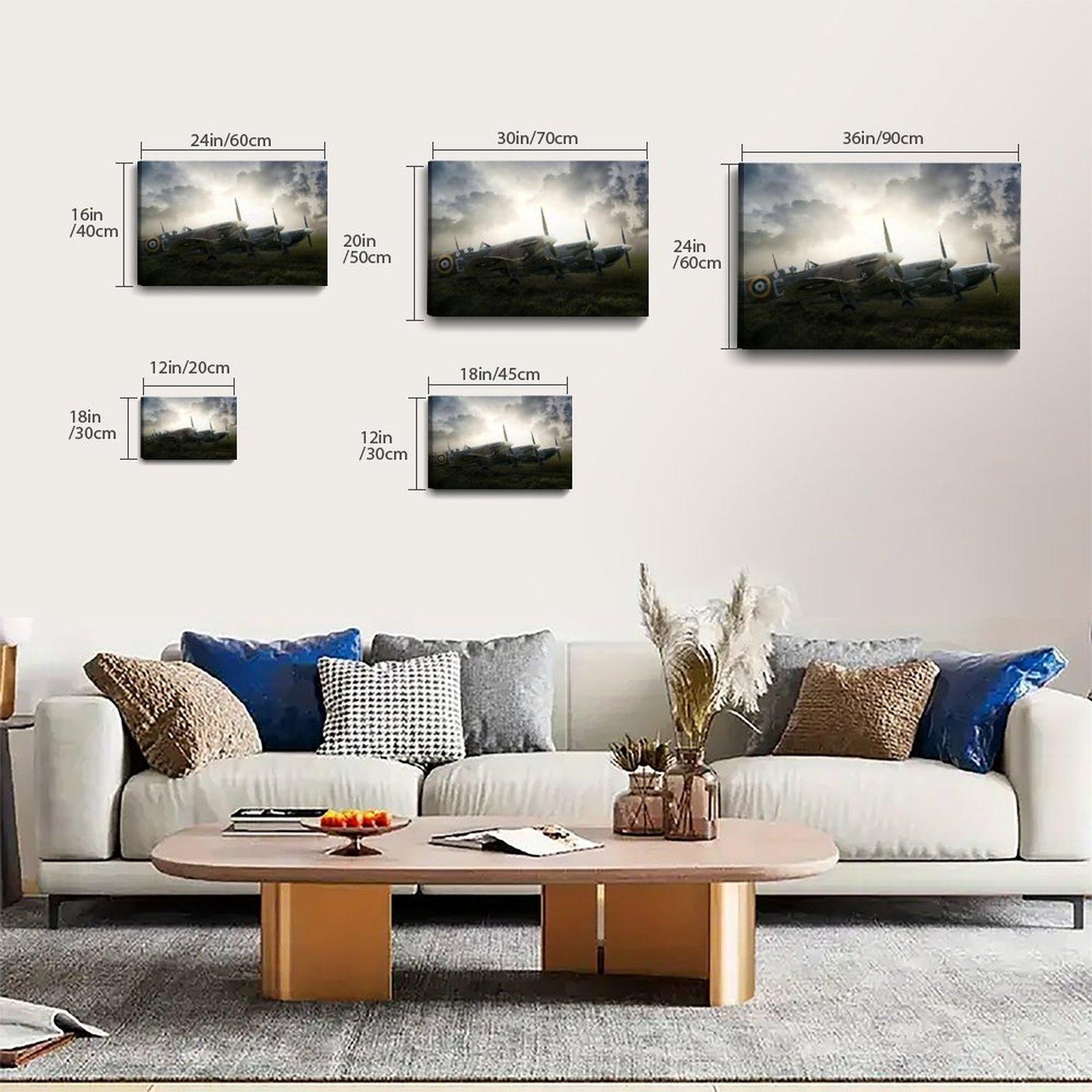 Military Fighter Poster Supermarine Spitfire（1） Poster Decorative Painting Canvas Wall Art Picture Print Modern Family Bedroom Decor