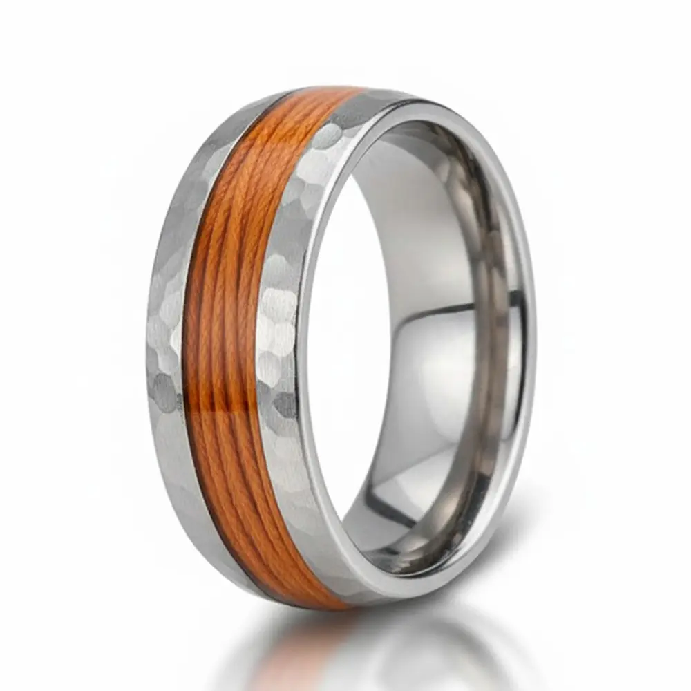 Fishing line Tungsten Ring|The Outdoorsman|GentleBands|8Mm Width, Comfort Fit | Men'S Wedding Bands