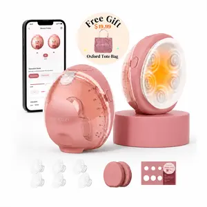 Momcozy Wellness 1 Wearable Breast Pump, Warm-Massage Hands-Free Pump with Heated Flange&Simulated Massage for Comfortable Breastfeeding&Let-Down, App-Controlled, 4 Modes 12 Levels, 180ml/6oz