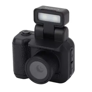 Camera LED Flash Light Portable 1080P Small Digital Camera Black with Classic Design and Essential Features