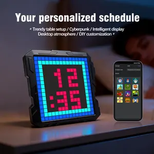 Programmable LED Pixel Art Panel, 16x16 RGB Display with APP Control, Custom Animations & Text, Ideal for Gaming Rooms, Desk Decor, Unique Gift