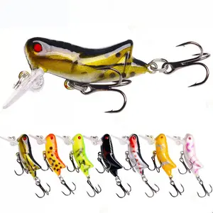 Realistic Hard Bait Set, 4.1g Mini Grasshopper & Minnow Fish Lure, Topwater Lure, Suitable for Freshwater Saltwater, Outdoor Fishing Gear