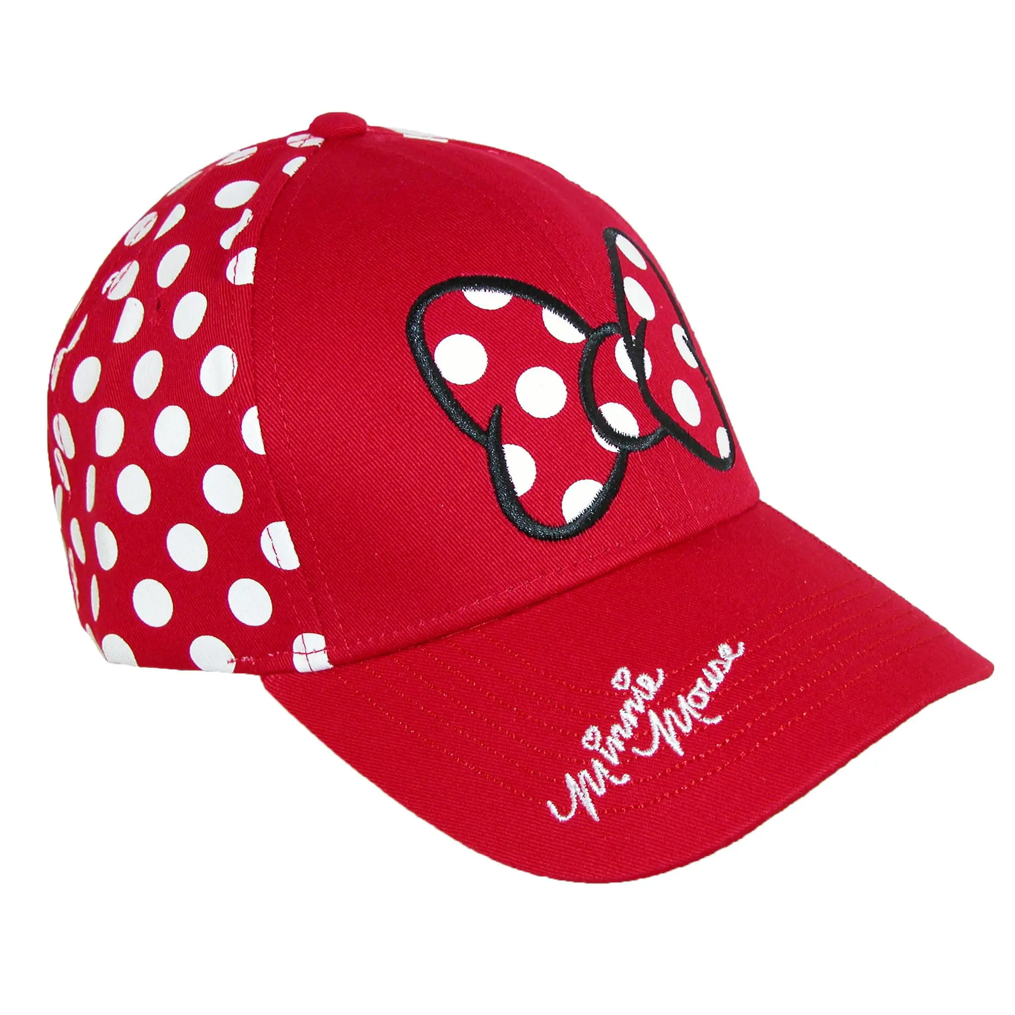 Disney Women's Minnie Mouse Polka Dots Baseball Hat, Baseball Caps