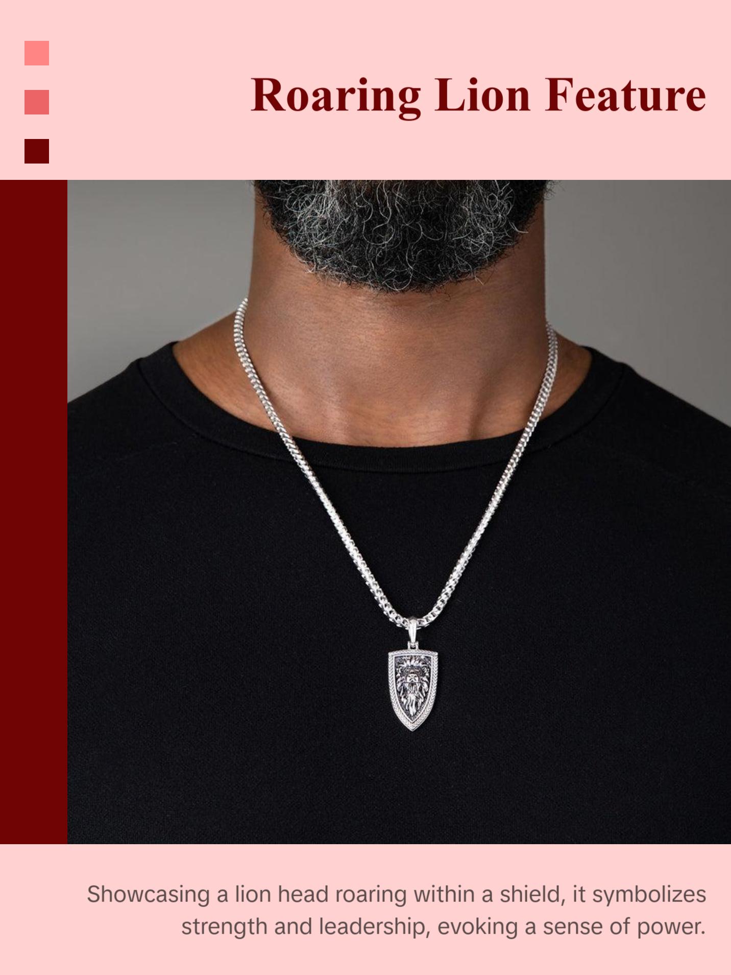 Empire, Silver Lion Head Pendant Empire, Silver Lion Head Pendant