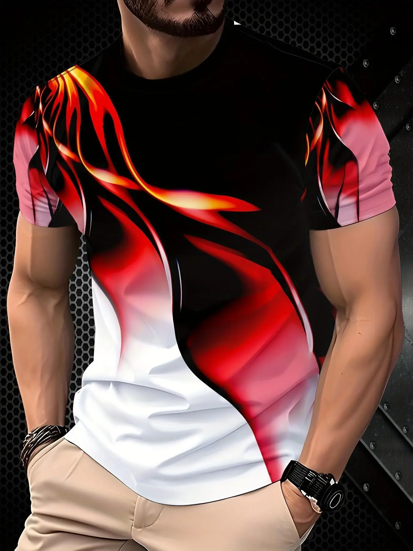 Men's Breathable Casual T-Shirt - Sporty T Shirt Perfect for outdoor casual wear Athletic T Shirt Athleisure Street Fit Athletic Tee Athletic Fashion