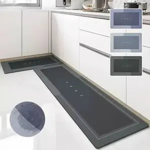 2pcs Combo Pack, Super Absorbent Diatomaceous Earth Kitchen Mats - Non-slip, Fast Drying, Suitable for Bathroom and Living Room/ Kitchen, Keep Dry, Best Gift for Your Family in Holiday.