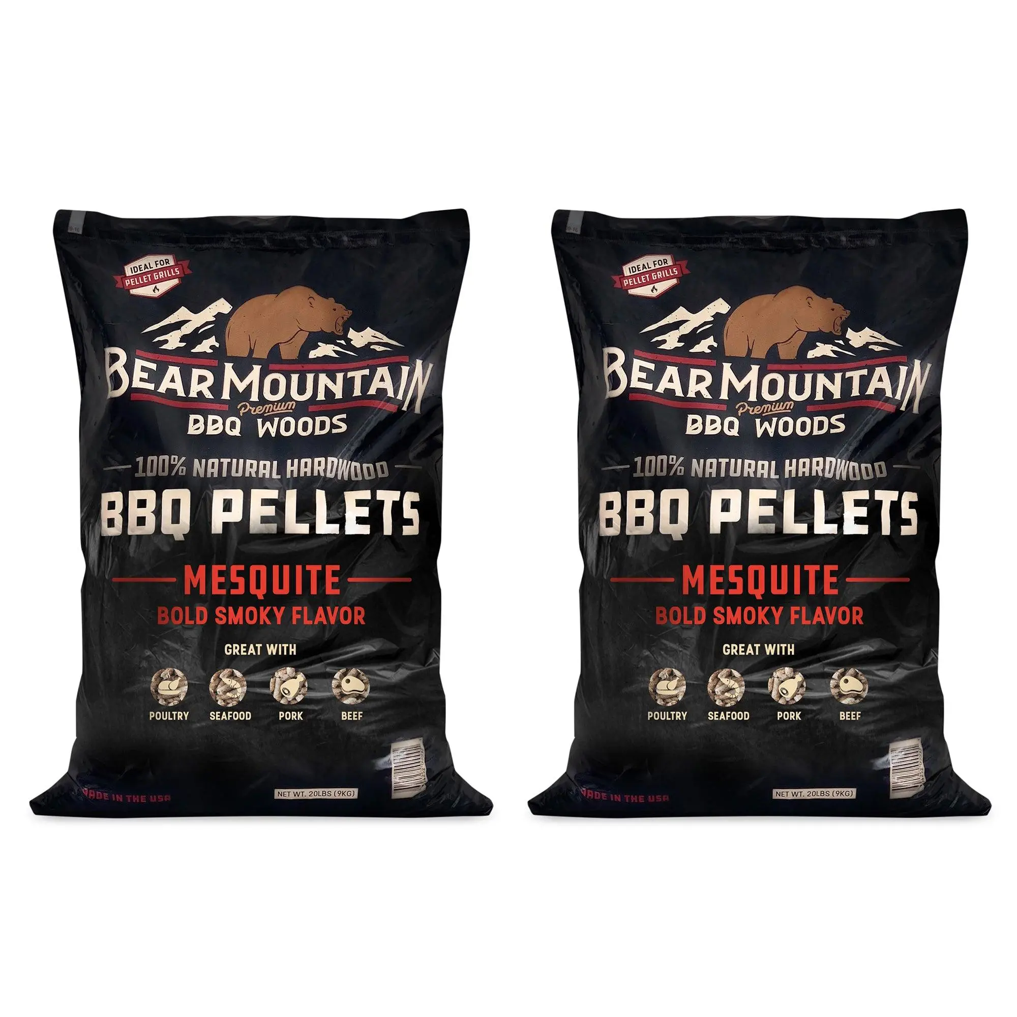 Bear Mountain BBQ Premium All Natural Hardwood Mesquite Smoker Pellets (2 Pack) Bear Mountain BBQ Premium All Natural Hardwood Mesquite Smoker Pellets (2 Pack)