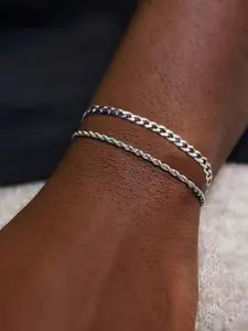 2-piece trendy and fashionable Twisted Bracelet, suitable for daily wear, vacation and dating occasions, and is also a surprising and exquisite small gift, Stackable Bracelets