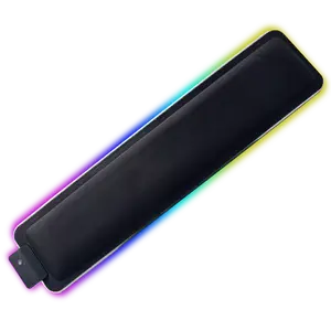 Basaltech Soft Memory Foam Support for Full Size Keyboards Wrist Rest Pad with Illuminated Colors, Color Modes and Smart Control with Non-Slip Base.