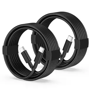 USB C to USB C Cable, 2-Pack 6FT 60W Fast Charging Cable Type C Charger Cord for iPhone 16/15 Pro Max/Plus/16e, iPad Pro/Air/Mini, MacBook, Samsung S25/S24/S23, Pixel 9/8/7, LG, Moto, Tablet, Android