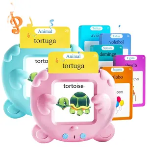 Spanish-English Talking Flashcards with 510 Common Words, Montessori Learning Toys for Toddlers, Speech Therapy Toys, Sensory Pre-Education