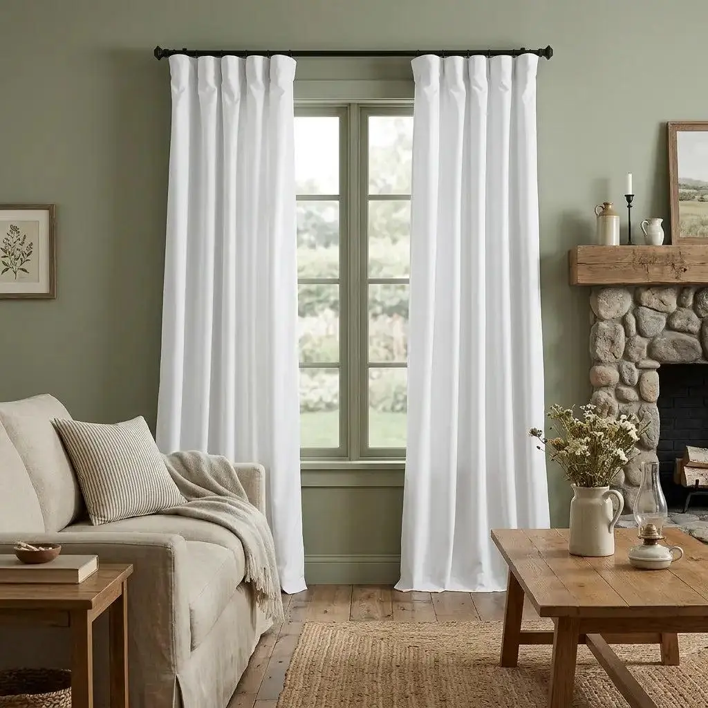 Heritage Plush Velvet Heavy Curtains - Room Darkening Window Drapes, Half-Priced Home Decoration Textiles, Heavy Curtain