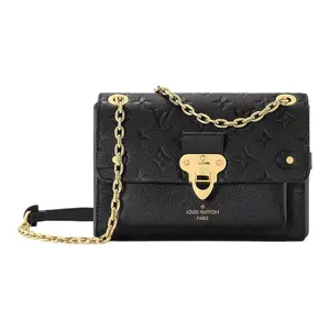 Pre-owned Louis Vuitton Leather Shoulder Bags Vavin BB Black Monogram Empreinte Chain Bag