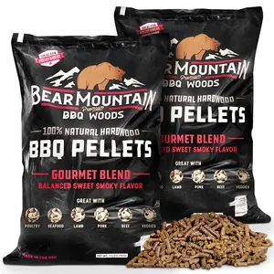 Bear Mountain BBQ Natural Hardwood Smoker Pellets, 20 lbs (2 Pack)