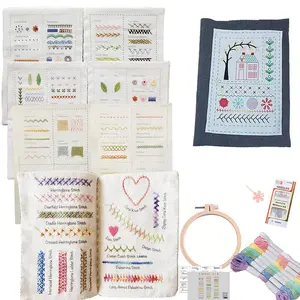 Embroidery Sewing Kit for Beginners with Step-By-Step Video Tutorial, Creative Cross Stitch Set for DIY Crafting and Learning Sets, Hand Embroidery, Embroidery Design